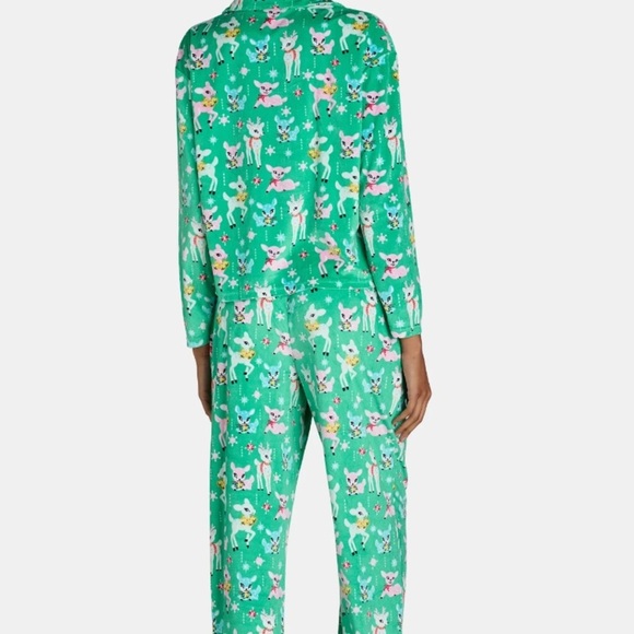 Holiday Time SUPER soft! Vintage Reindeer pajamas sz L 12-14 - Picture 2 of 5